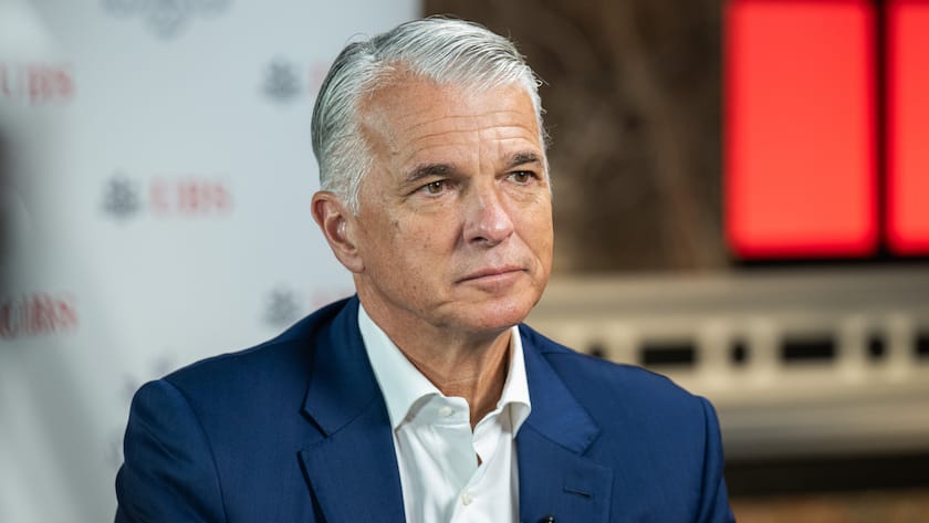 Operativer Erfolg führt zu höheren Kurszielen: UBS-Aktie steigt auf Dreimonatshoch UBS-Chef Sergio Ermotti während eines Interviews Ende April 2025.
