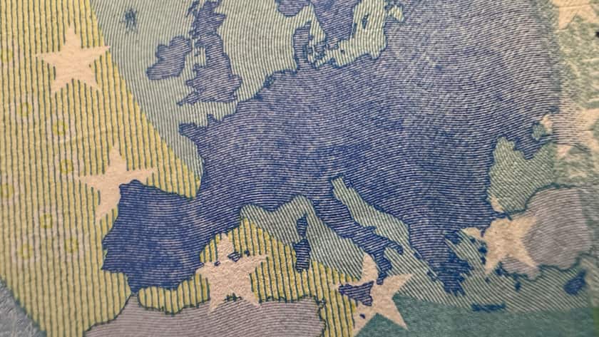 Europa auf einer 20-Euro-Banknote.