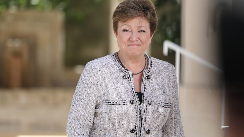 IWF-Chefin warnt vor «langsamem Tsunami» der KI für den Arbeitsmarkt IWF-Chefin Kristalina Georgiewa am G7-Gipfel im italienischen Egnazia (14. Juni 2024).