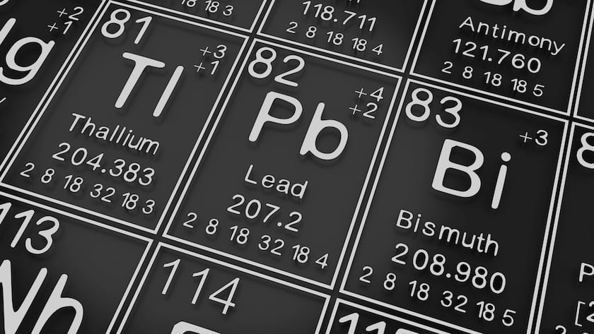 Von Stromnetzen bis Seltene Erden: Diese Anlageprodukte begrenzen die Markt-Risiken Thallium, Blei, Bismuth in der Periodentabelle der Elemente.