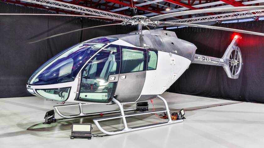 Der Helikopter-Prototyp HB-ZXA vom Start-up-Unternehmen Marenco.