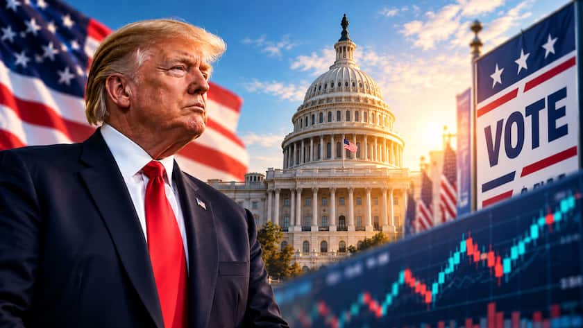 Trump und die Midterms: Was Anleger wissen müssen Die US-Midterms 2026 und ihre möglichen Auswirkungen auf die Finanzmärkte. Quelle: KI-generiert/OpenAI
