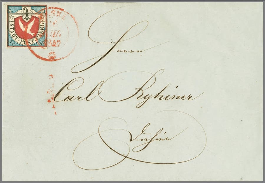 Briefmarke Basler Taube.