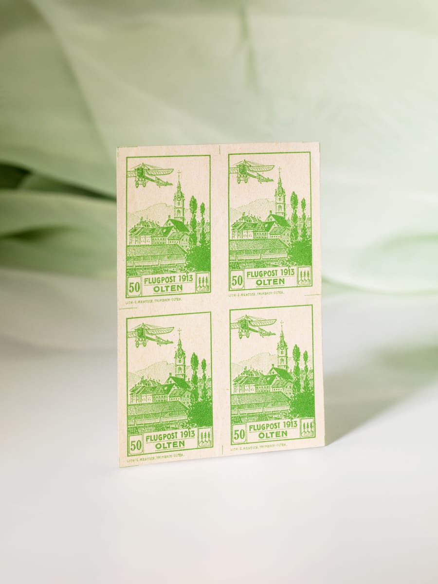 Olten Flugpostmarken im 4er Block
